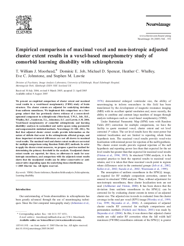 (PDF) Empirical comparison of maximal voxel and non-isotropic adjusted ...
