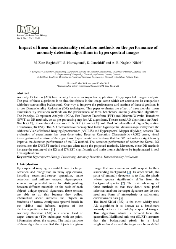 (PDF) Impact of linear dimensionality reduction methods on the ...
