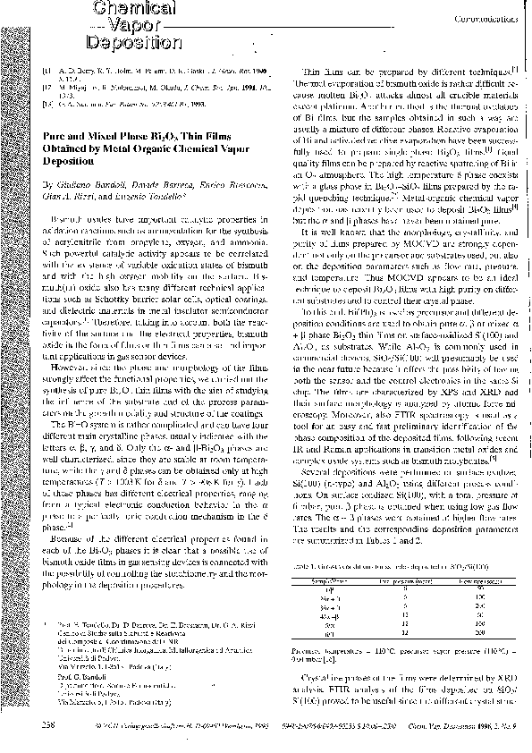 (PDF) Pure and mixed phase Bi2O3 thin films obtained by metal organic ...