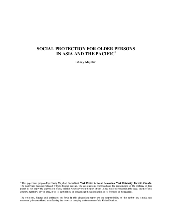 (PDF) Social Protection for Older Persons in Asia and the Pacific ...