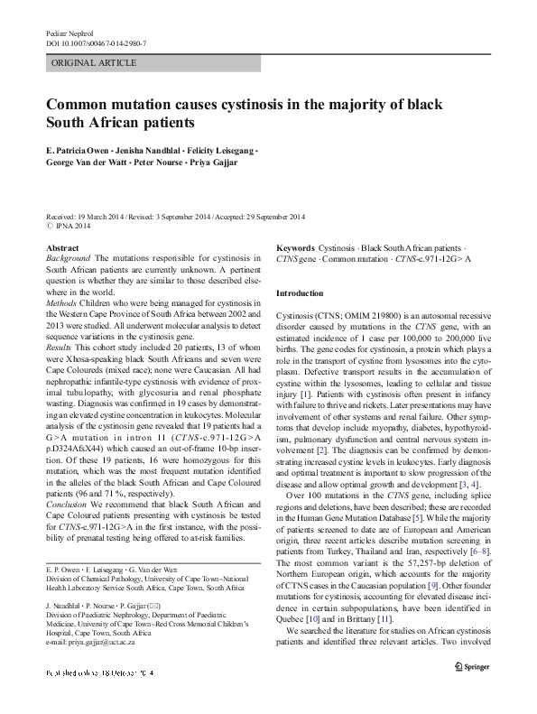 Cystinosis essay 04 picture