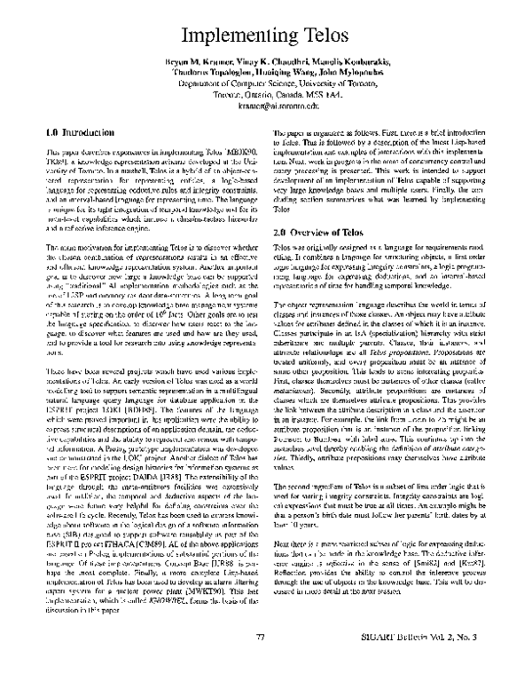 (PDF) Implementing Telos
