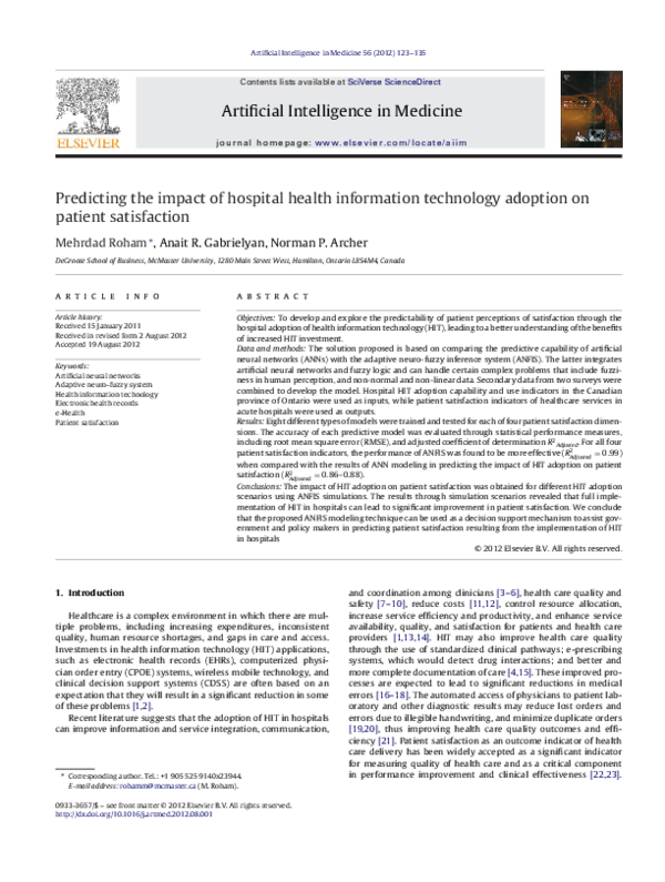 (PDF) Predicting the impact of hospital health information technology ...