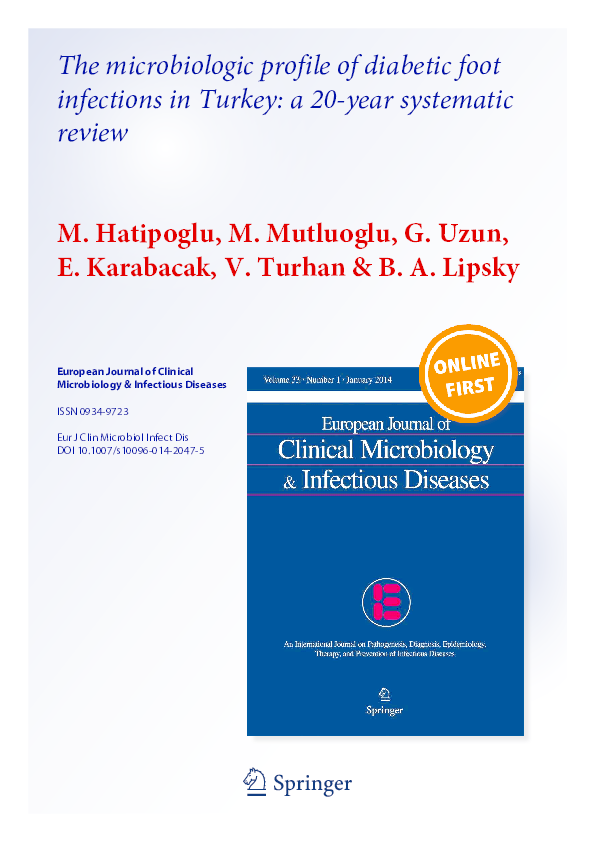 (PDF) The microbiologic profile of diabetic foot infections in Turkey