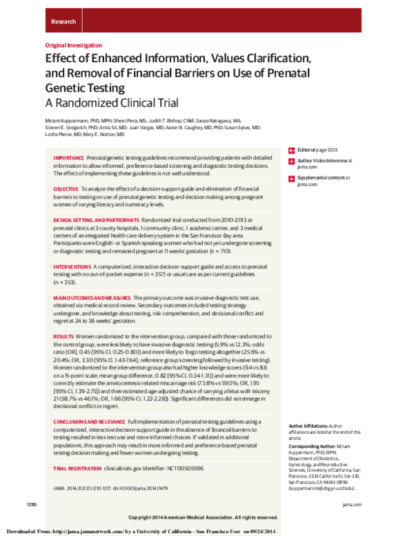 (PDF) Effect of Enhanced Information, Values Clarification, and Removal ...