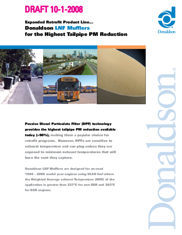 (PDF) Donaldson passive dpf