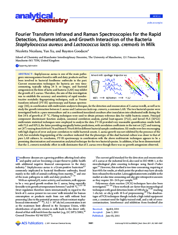 (PDF) Fourier Transform Infrared and Raman Spectroscopies for the Rapid ...