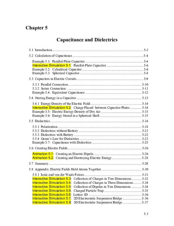 (PDF) Chapter 5 Capacitance and Dielectrics