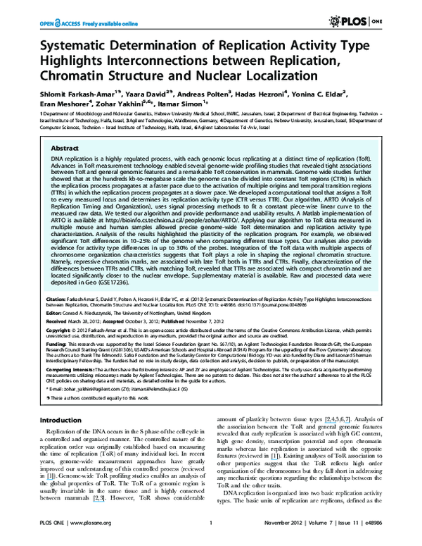 (PDF) Systematic Determination of Replication Activity Type Highlights ...