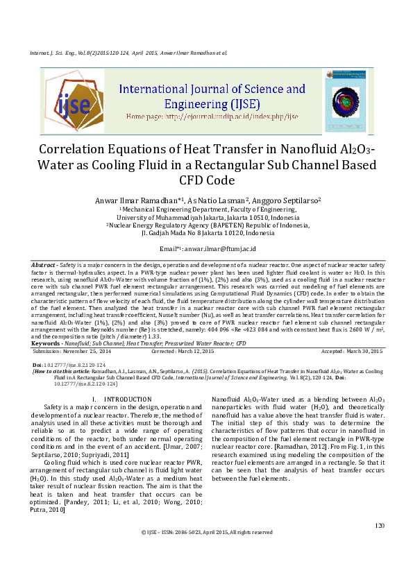 (PDF) Correlation Equations of Heat Transfer in Nanofluid Al 2 O 3 ...