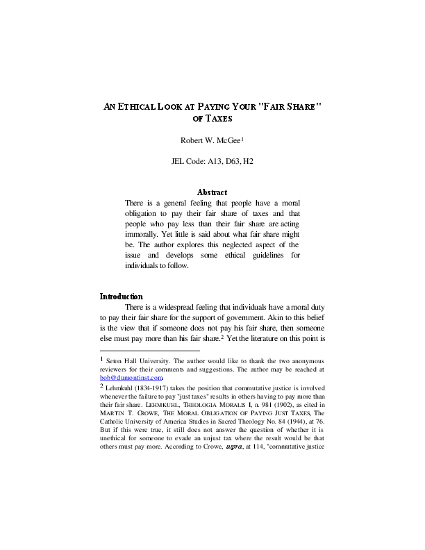 Fair tax essay image