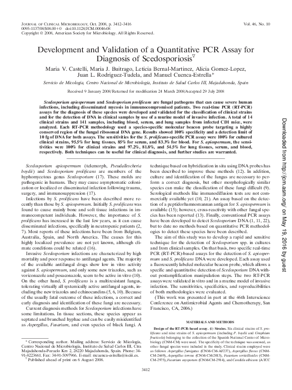 (PDF) Development and validation of a quantitative PCR assay for ...