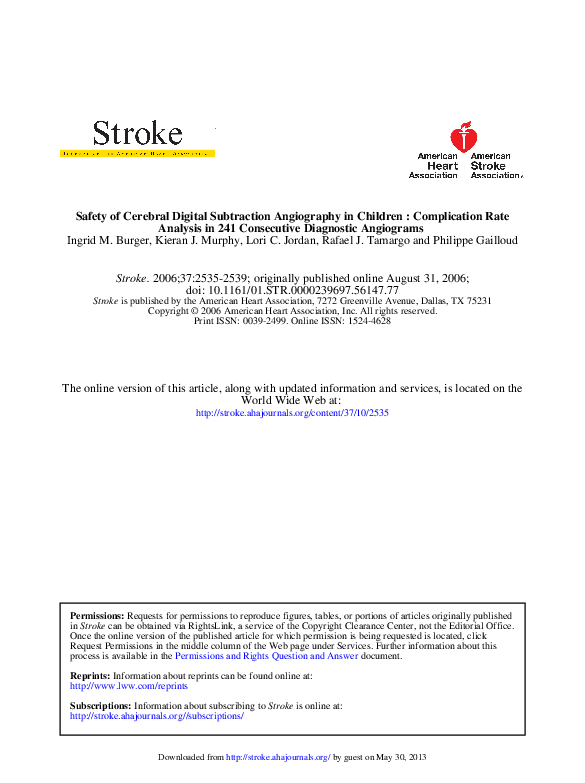 (PDF) Safety of Cerebral Digital Subtraction Angiography in Children ...