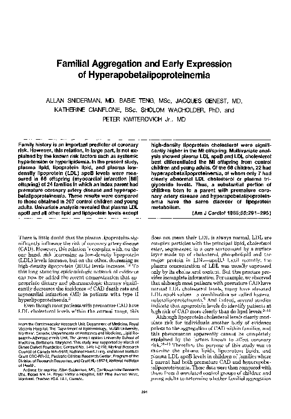 (PDF) Familial aggregation and early expression of ...