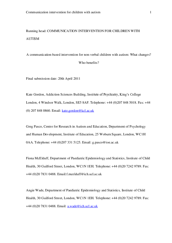 (PDF) A communication-based intervention for nonverbal children with ...