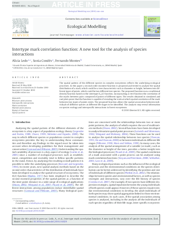(PDF) Intertype mark correlation function: A new tool for the analysis ...