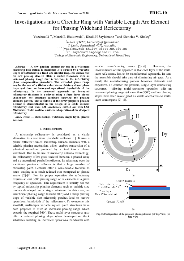 (PDF) Investigations into a Circular Ring with Variable Length Arc ...