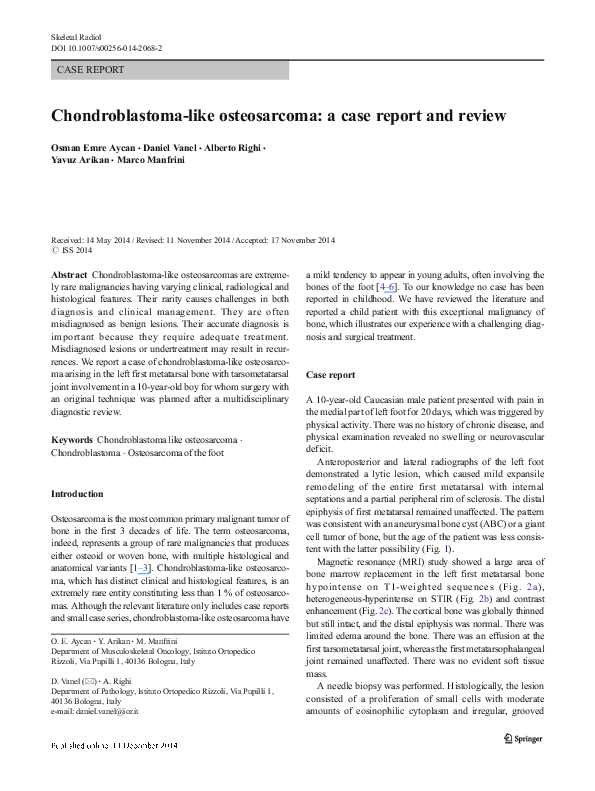 Osteosarcoma management ppt picture