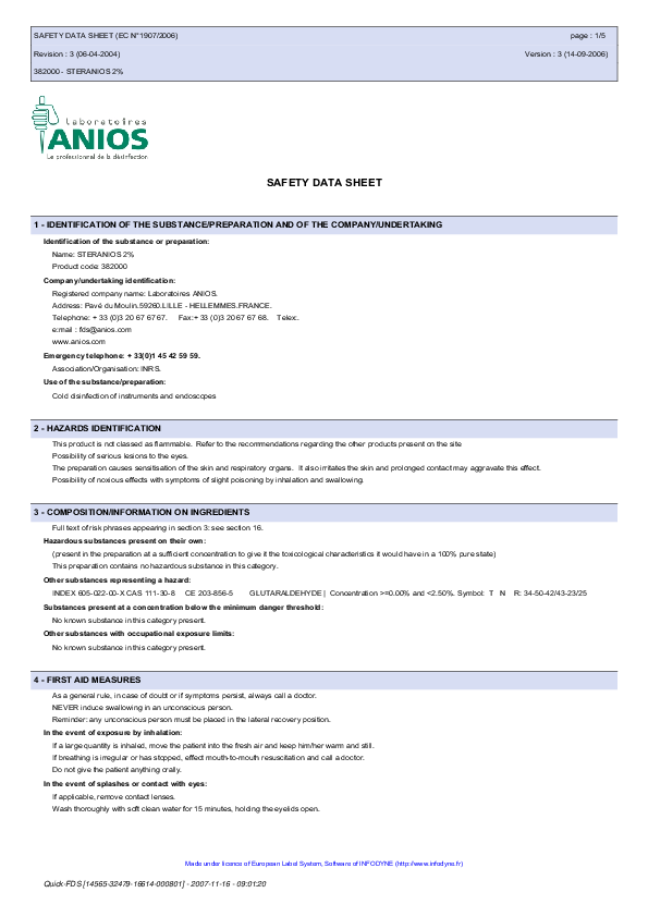 (PDF) SAFETY DATA SHEET 1 IDENTIFICATION OF THE SUBSTANCE/PREPARATION
