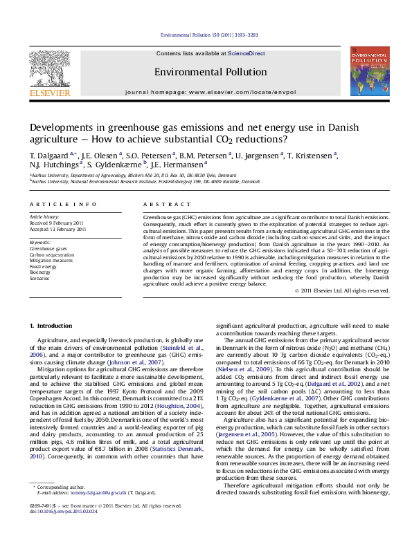 (PDF) Developments in greenhouse gas emissions and net energy use in ...