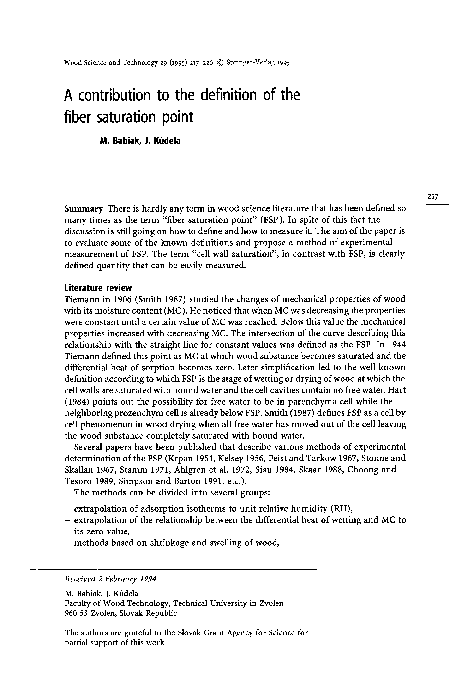 (PDF) A contribution to the definition of the fiber saturation point