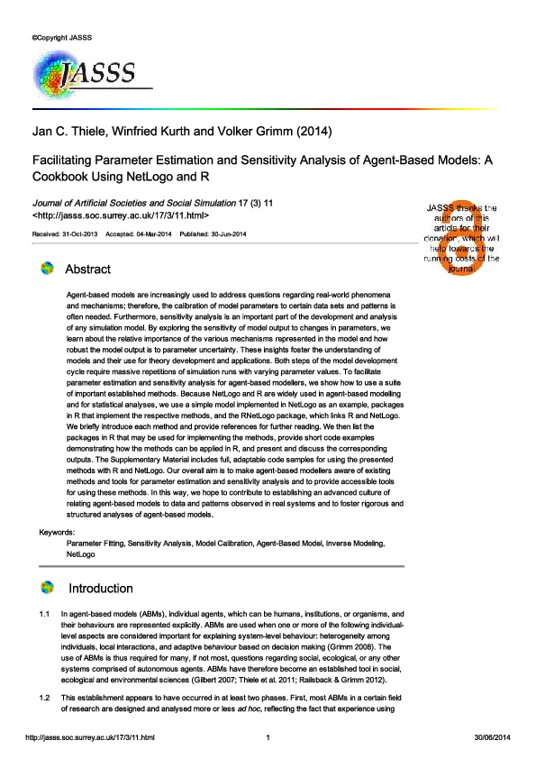 (PDF) Facilitating Parameter Estimation and Sensitivity Analysis of ...