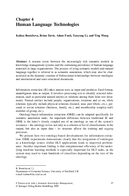 (PDF) Human Language Technologies