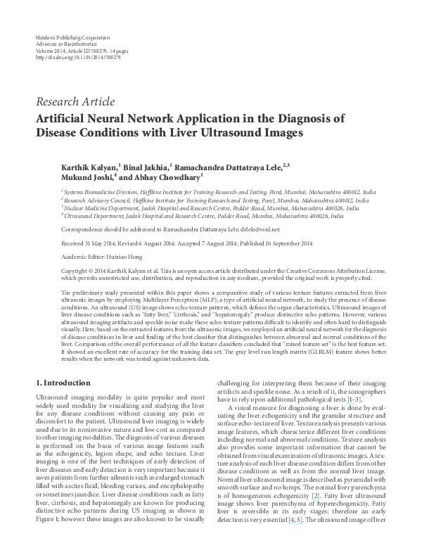 (PDF) Artificial Neural Network Application in the Diagnosis of Disease ...