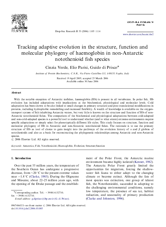 (PDF) Tracking adaptive evolution in the structure, function and ...