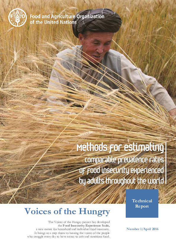 PDF) Methods for estimating comparable prevalence rates of food 