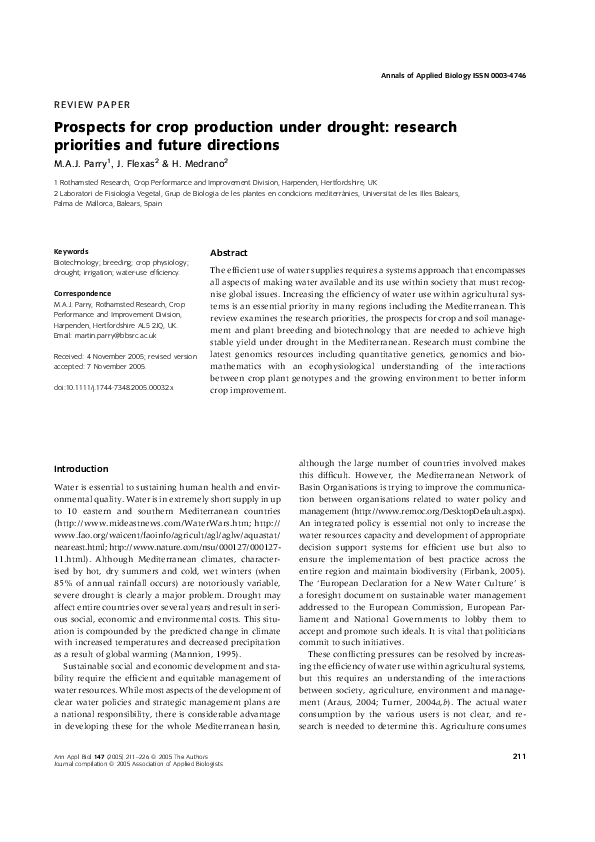 Research topics in crop production picture