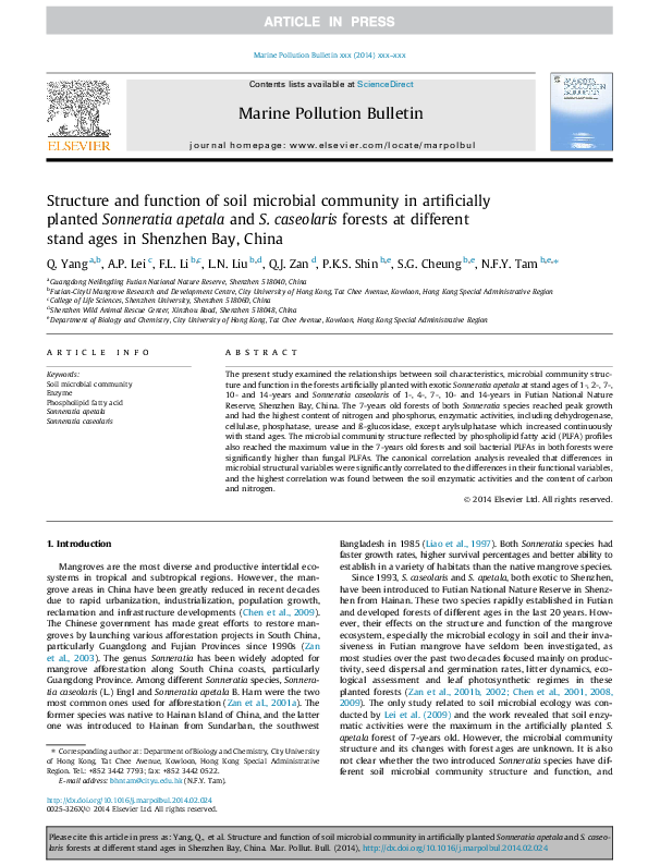 (PDF) Structure and function of the soil microbial community in a long ...