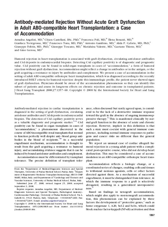 (PDF) Antibody-mediated Rejection Without Acute Graft Dysfunction in ...