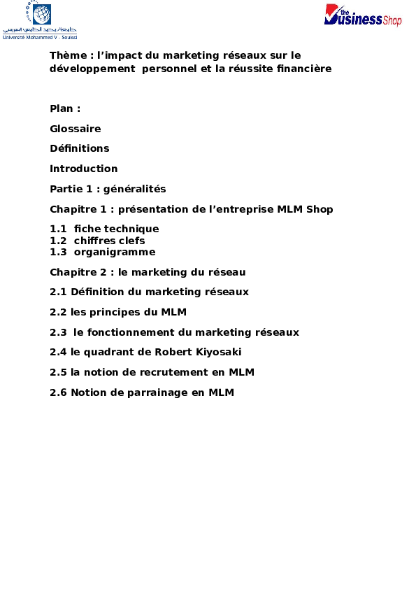Doc Projet Mlm Yassine Rais Academia Edu