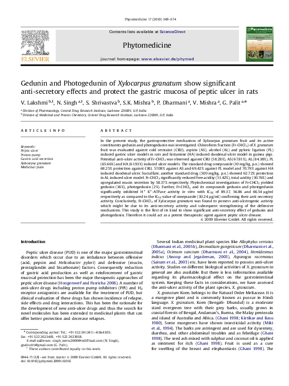 (PDF) Gedunin and photogedunin of Xylocarpus granatum possess ...