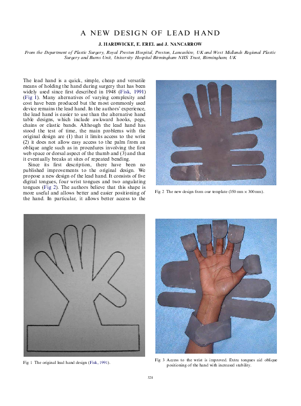 (PDF) A New Design of Lead Hand Ertan Erel Academia.edu
