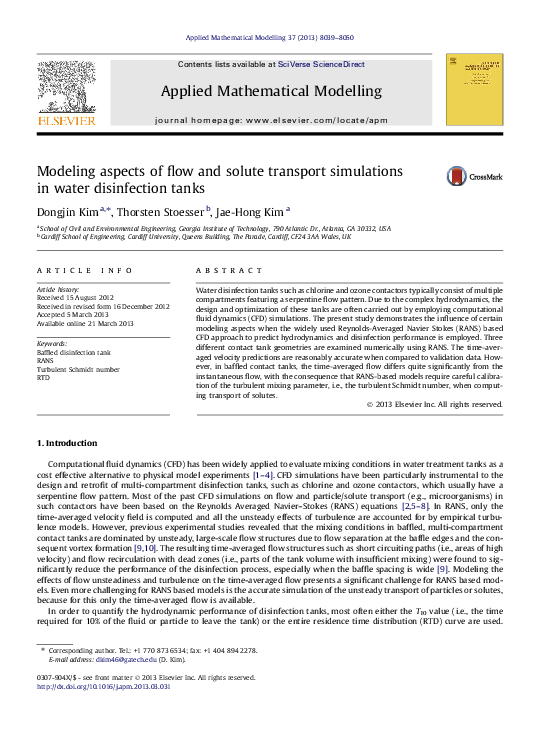 (PDF) Modeling aspects of flow and solute transport simulations in ...