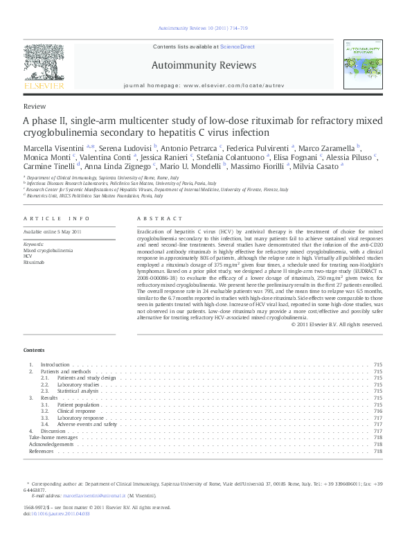 (PDF) A phase II, single-arm multicenter study of low-dose rituximab ...