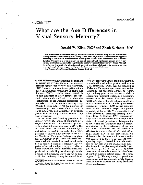 (PDF) What are the age differences in visual sensory memory?