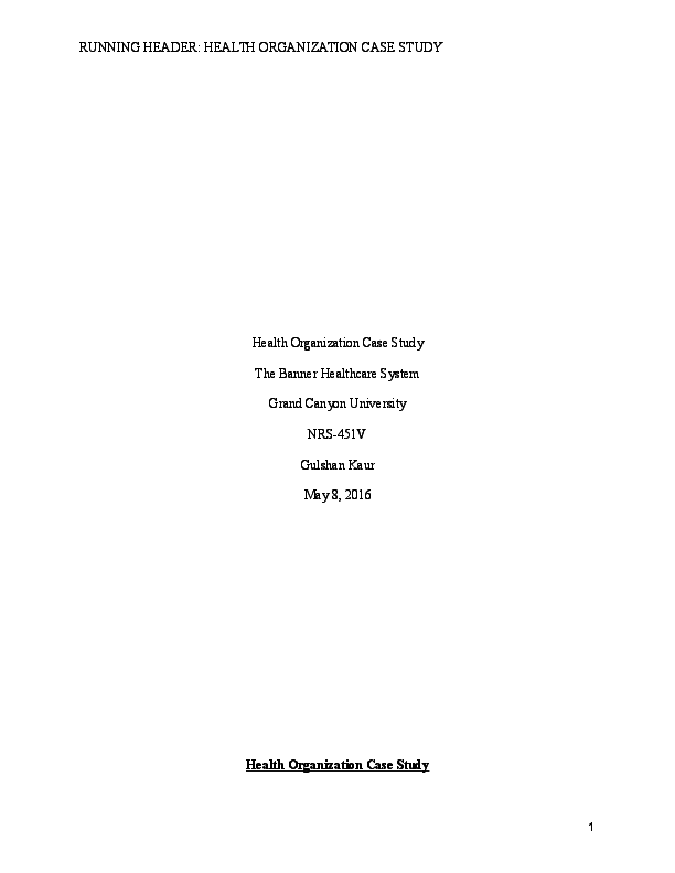 Doc Health Organization Case Study 3 Gulshan Kaur Academia Edu