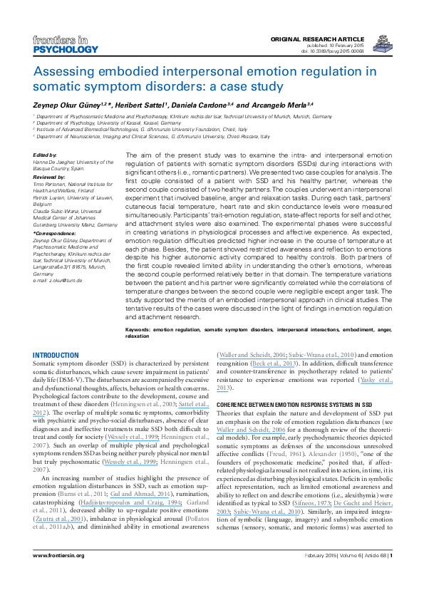 Case study for somatic symptom and related disorders hannah image