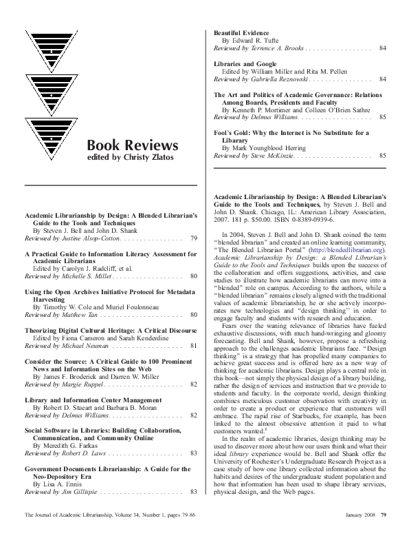 (PDF) Academic Librarianship by Design; A Blended Librarian’s Guide to ...