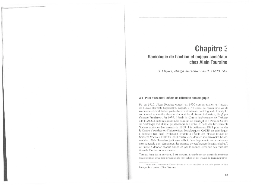 (PDF) La sociologie d'Alain Touraine | Geoffrey Pleyers - Academia.edu