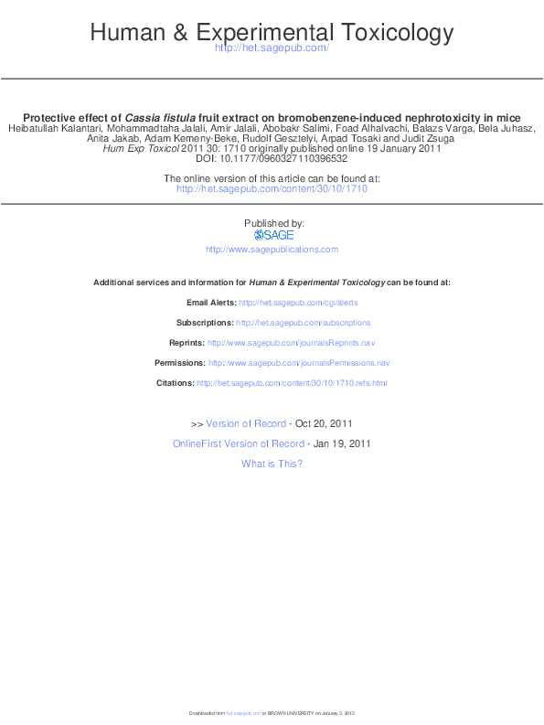 (PDF) Protective effect of Cassia fistula fruit extract against ...