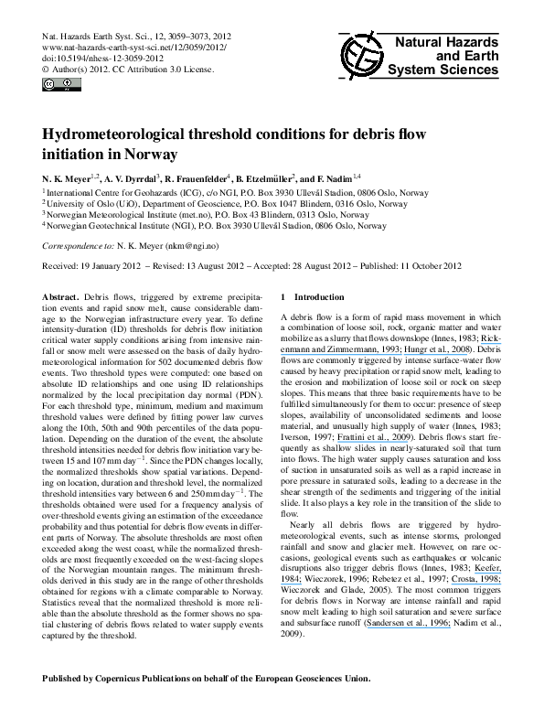 Examples of hydrometeorological hazard maps used to reduce future hazards in the community picture