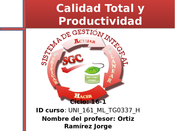 (PPT) Calidad Total y Productividad