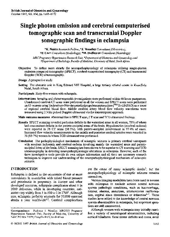 (PDF) Single photon emission and cerebral computerized tomographic scan ...