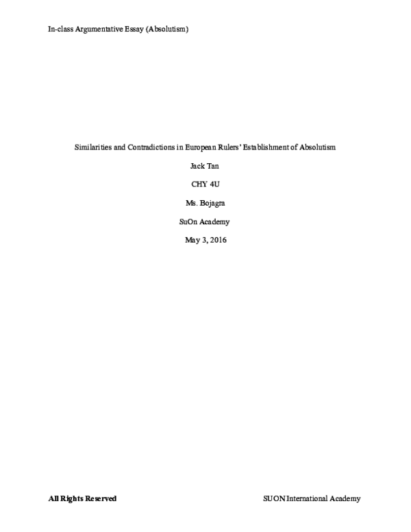 Historical example of absolutism image