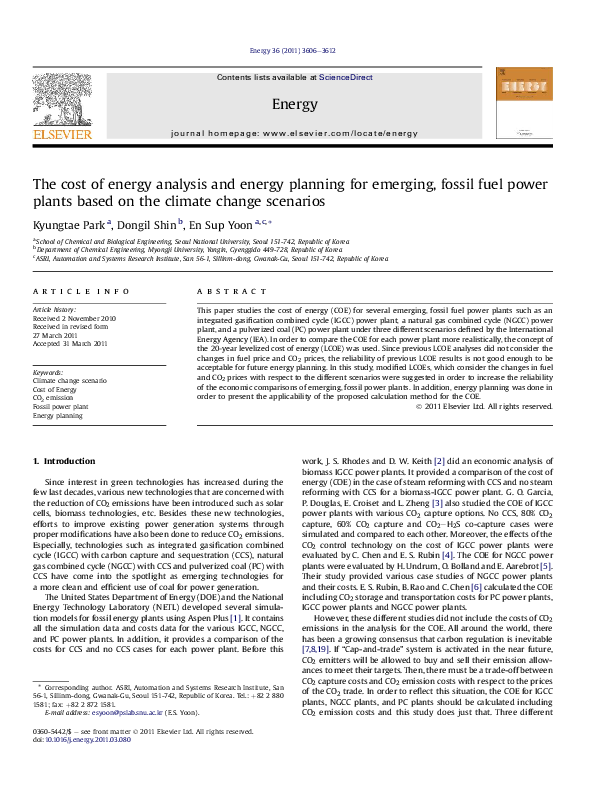 (PDF) The cost of energy analysis and energy planning for emerging ...