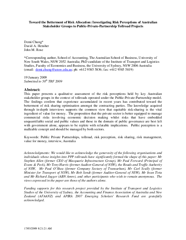 (PDF) Toward the betterment of risk allocation: Investigating risk ...